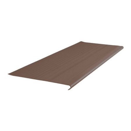 Vinyl Ribbed Stair Tread Round Nose 12.5in X 36in Light Brown